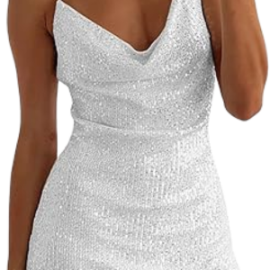 white sequin dress